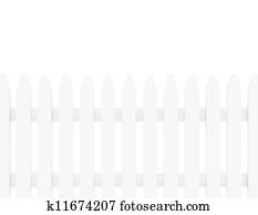 3d Render of a White Picket Fence 3d Render of a White Picket Fence