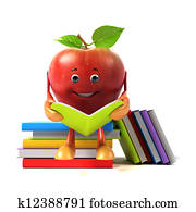 3d rendered illustration of an apple character 3d rendered illustration of an apple character