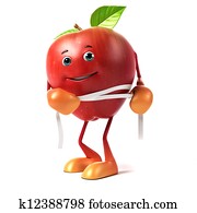 3d rendered illustration of an apple character 3d rendered illustration of an apple character