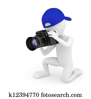 3d, קטן, בן אדם, photographer.