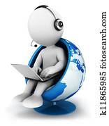 3차원, 백색, 사람, 세계, 매니저