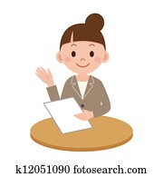 A business woman who explains A business woman who explains