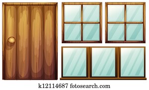 A door and windows A door and windows