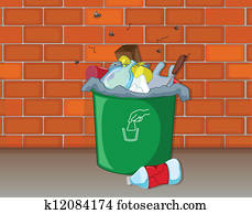 American Trash Can Clip Art | k8478909 | Fotosearch