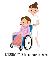 a nurse in hospital ward