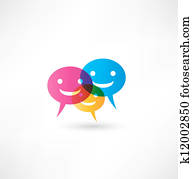 abstract smile talking bubble abstract smile talking bubble