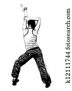 aerobics pose aerobics pose