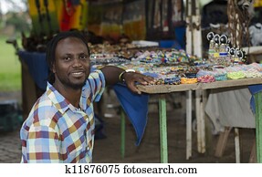 African curio salesman African curio salesman