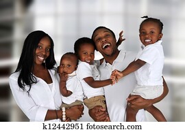 afrikansk amerikansk familie