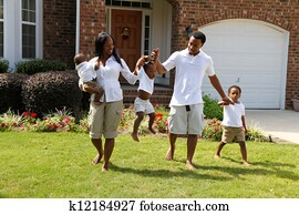 afrikansk amerikansk familie