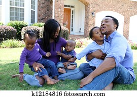 afrikansk amerikansk familie
