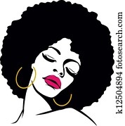 afro hair hippie woman pop art afro hair hippie woman pop art
