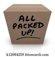 All Packed Up Cardboard Box Moving Relocation All Packed Up Cardboard Box Moving Relocation
