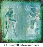 Ancient Egypt wallpaper with Queen Nefertiti and pharaoh Ancient Egypt wallpaper with Queen Nefertiti and pharaoh