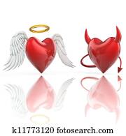 angel heart and devil heart angel heart and devil heart