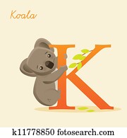 Animal alphabet with koala Animal alphabet with koala