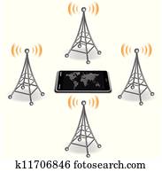 antennas around smart phone antennas around smart phone
