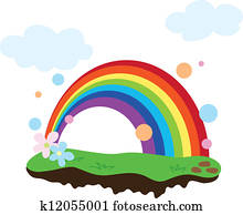 arco irirs, y, campo, plano de fondo