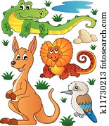 australisch, natur, fauna, satz, 2 australisch, natur, fauna, satz, 2