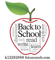 Back to School Apple Word Cloud Back to School Apple Word Cloud