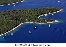 Bays with boats and yachts