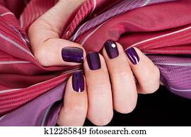 Beautiful purple female nails