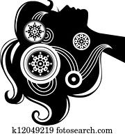 Beautiful woman silhouette Beautiful woman silhouette