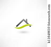 bienes raíces, icono