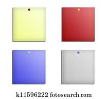 Blank colorful papers memo stick 