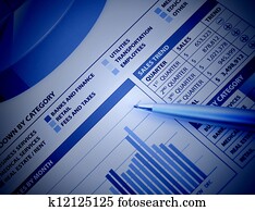 Blue Business Financial Chart Graph