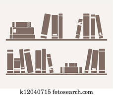 Books on the shelf vector Books on the shelf vector
