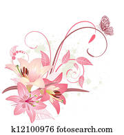 Bouquet of pink lilies Bouquet of pink lilies