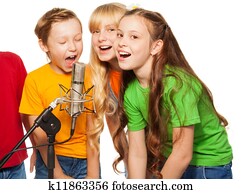 Boys and girls singing Boys and girls singing