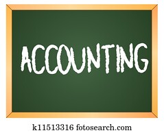 buchhhaltung, wort, auf, tafel