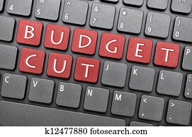 budget, coupure, sur, clavier