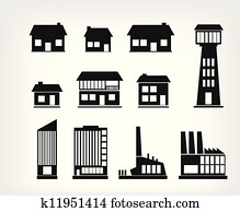 Building icons Building icons