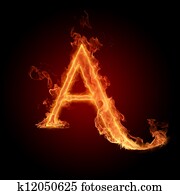 Burning Letter A Burning Letter A