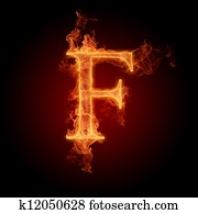 Burning Letter F Burning Letter F