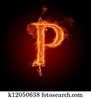 Burning Letter P Burning Letter P