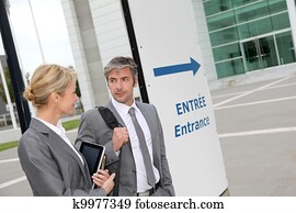 Business team going to a trade show Business team going to a trade show