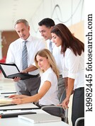 Business training in modern offices