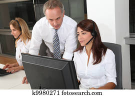 Businessman and women in business training Businessman and women in business training