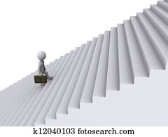 Businessman is climbing stairs Businessman is climbing stairs