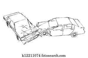 Clipart of Car Crash crsh1 - Search Clip Art, Illustration Murals ...