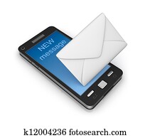 Cell phone email icon concept Cell phone email icon concept
