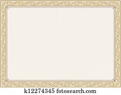 certifikat, afgangsbeviset, by, tryk