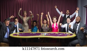 cheering, gruppe, ved, ildrake, tabell