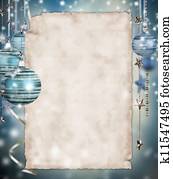 Christmas background with blank paper Christmas background with blank paper