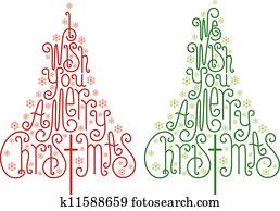 Christmas trees, vector Christmas trees, vector