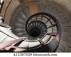 Circle stairs in the Arc du triomphe